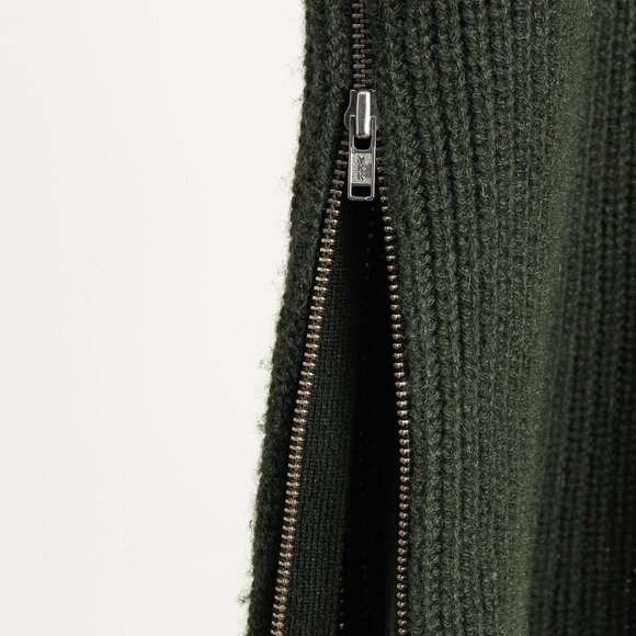 Holt Renfrew Green Cashmere Side-Zipper Sweater Vest - Picture 7 of 9